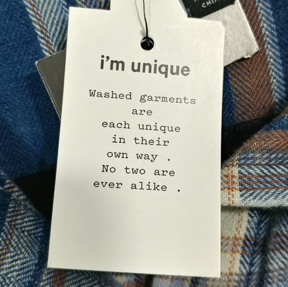 Ladies Blue Plaid Art Class Long Sleeve Top - Picture 4 of 5